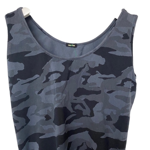 Monrow Tank Midi Dress Size Small Black Gray Camo - Picture 3 of 8